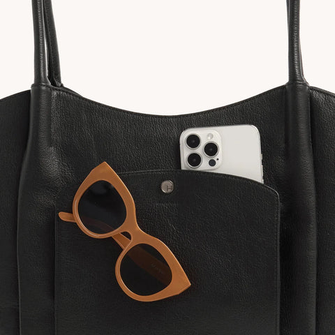 Hammitt Paul Large Shoulder Bag Black/Gunmetal