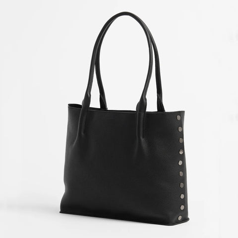 Hammitt Oliver Zip Tote Black/Gunmetal