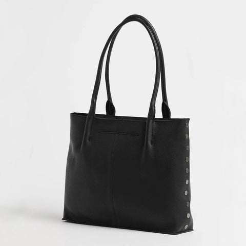 Hammitt Oliver Zip Tote Black/Gunmetal