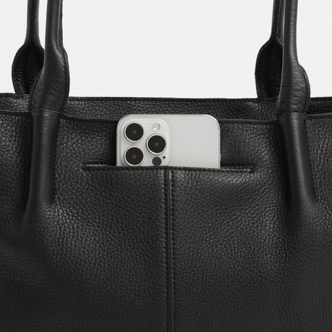 Hammitt Oliver Zip Tote Black/Gunmetal
