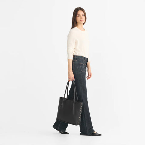 Hammitt Oliver Zip Tote Black/Gunmetal