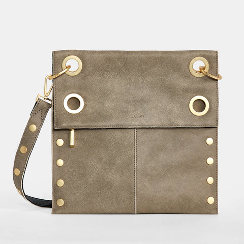 Hammitt Montana Reversible Large Crossbody Black/Pewter/Brushed Gold
