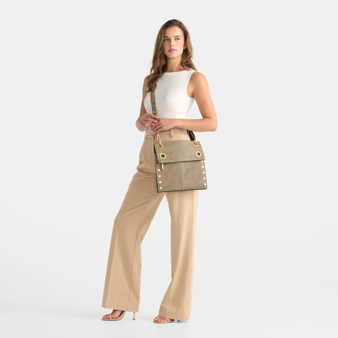 Hammitt Montana Reversible Large Crossbody Black/Pewter/Brushed Gold