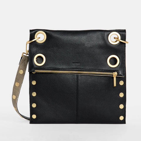 Hammitt Montana Reversible Large Crossbody Black/Pewter/Brushed Gold
