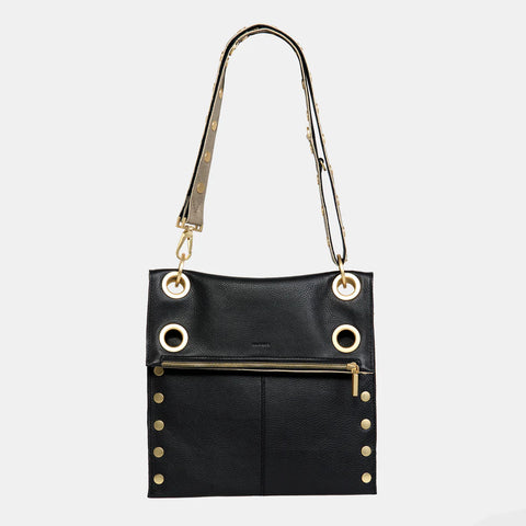 Hammitt Montana Reversible Large Crossbody Black/Pewter/Brushed Gold