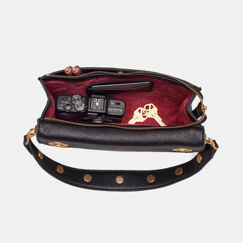 Hammitt Montana Clutch Small Black/Brushed Gold