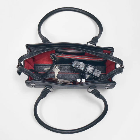 Hammitt Allen Medium Shoulder Bag Black/Gunmetal