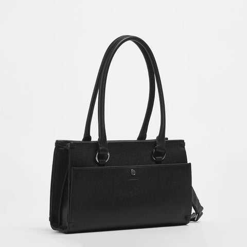 Hammitt Allen Medium Shoulder Bag Black/Gunmetal