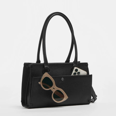 Hammitt Allen Medium Shoulder Bag Black/Gunmetal