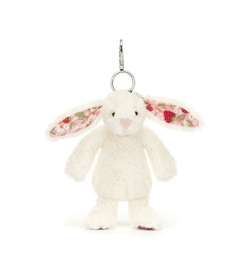 JELLYCAT BLOSSOM CREAM BUNNY BERRY BAG CHARM