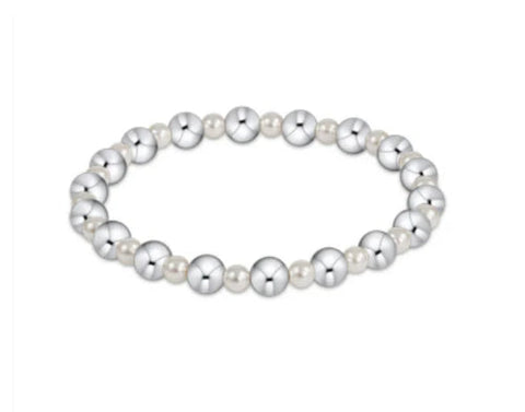 enewton pearl grateful pattern 4mm bead bracelet - 6mm sterling