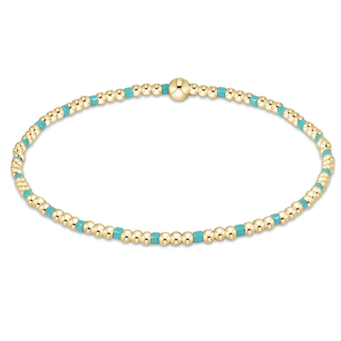 enewton hope sincerity pattern 2mm bead bracelet - turquoise