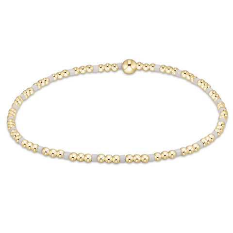 enewton hope sincerity pattern 2mm bead bracelet - white