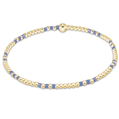 enewton hope joy pattern 2mm bead bracelet - bright blue