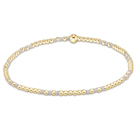 enewton hope joy pattern 2mm bead bracelet - white