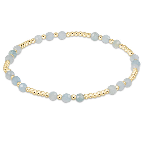 enewton gemstone gold joy pattern 3mm bead bracelet - aquamarine