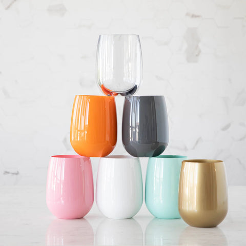 Hester & Cook Navy Stemless Wine Symglass
