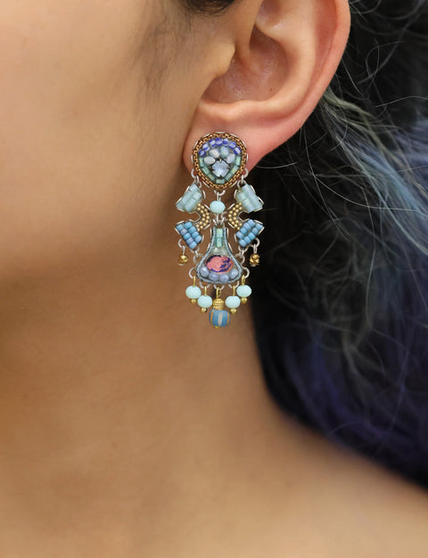 Ayala Bar Blue Bird Crow Earrings