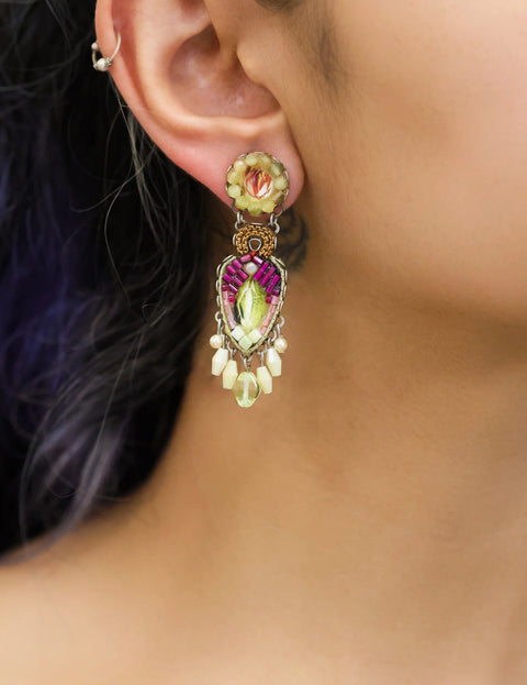 Ayala Bar Lemonade Sari Earrings
