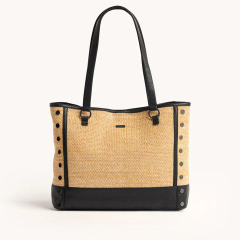 Hammitt Andersen Revival Chapparral Raffia/Gunmetal Tote