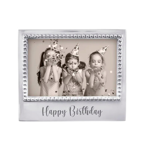 Mariposa Happy Birthday Beaded 4x6 Frame