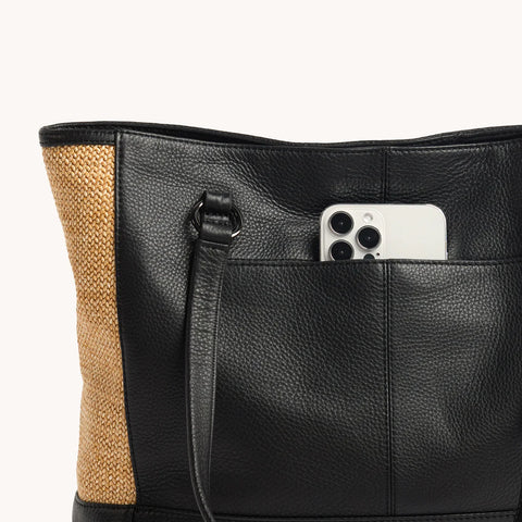 Hammitt Andersen Revival Chapparral Raffia/Gunmetal Tote