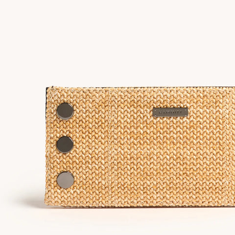 Hammitt 110 North Chapparral Raffia/Gunmetal Wallet