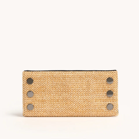 Hammitt 110 North Chapparral Raffia/Gunmetal Wallet