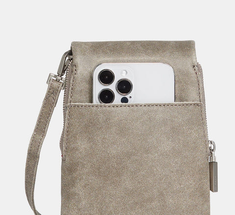 Hammitt VIP Mobile Pewter/Brushed Silver Crossbody