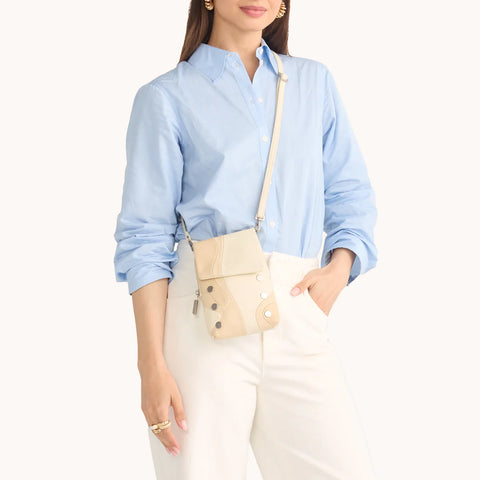 Hammitt VIP Mobile Coastal Cream/Brushed Silver Crossbody