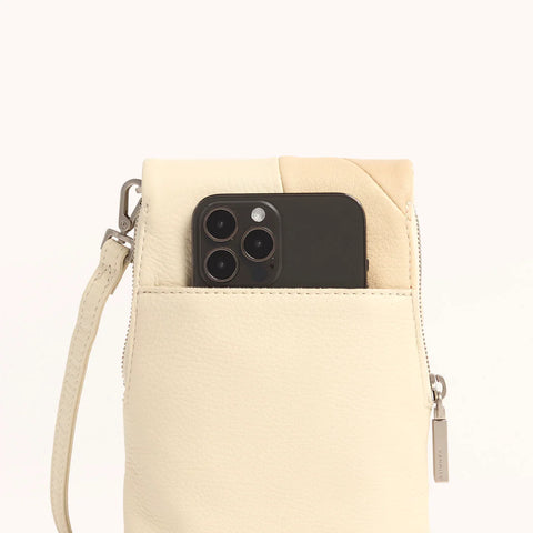 Hammitt VIP Mobile Coastal Cream/Brushed Silver Crossbody