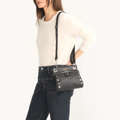 Hammitt Tony Signature Small Black/Gunmetal Crossbody