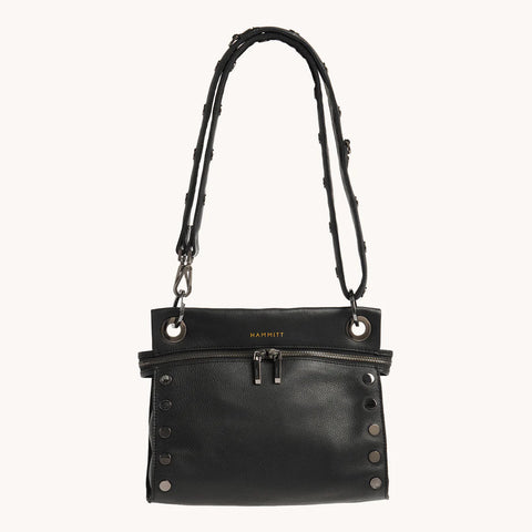 Hammitt Tony Signature Medium Black/Gunmetal Crossbody