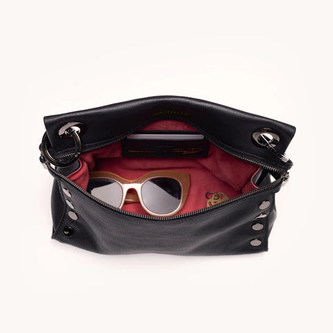 Hammitt Tony Signature Medium Black/Gunmetal Crossbody
