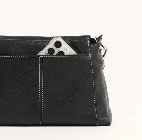 Hammitt Bryant Medium Tempo Black/Silver Crossbody/Shoulder Bag