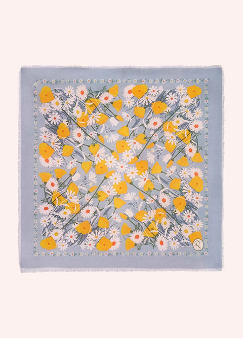 Powder Cotton Bandana - Marvelous Meadow Powder Blue