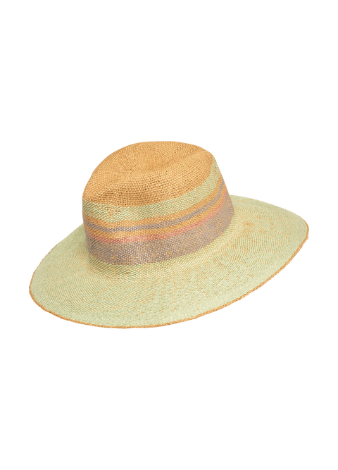 Powder Daphne Hat - Mint Green with Stripe