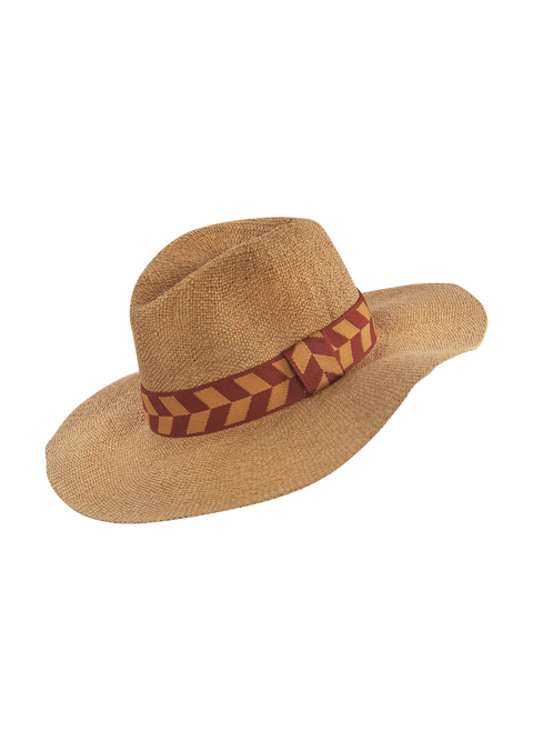 Powder Natasha Hat - Terracotta Chevron