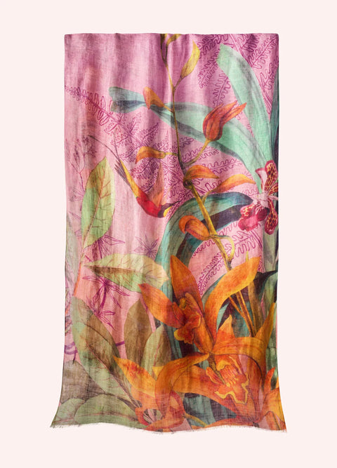 Powder Linen/Cotton Scarf - Botany Bliss Lavender