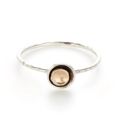 J & I Cup of Gold Stacker Ring