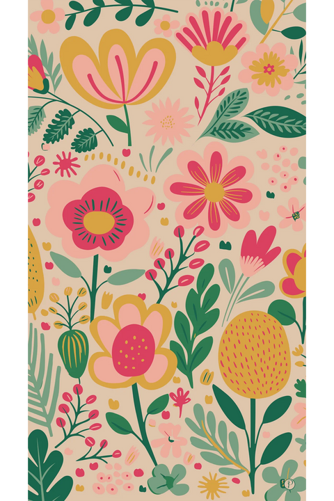 Powder Print Scarf - Pop Flower Posie Pink