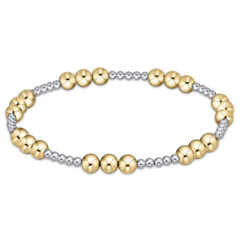 enewton classic joy pattern 5mm bead bracelet - mixed metal