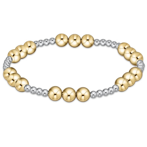 enewton classic joy pattern 6mm bead bracelet - mixed metal