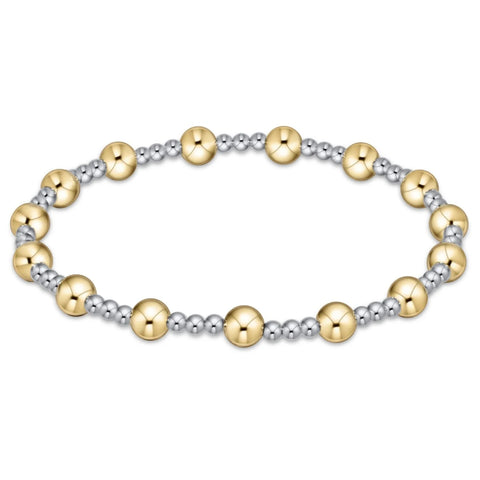enewton classic sincerity pattern 5mm bead bracelet - mixed metal