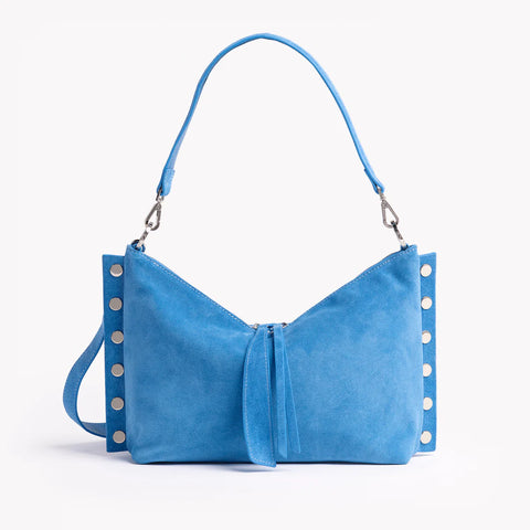 Hammitt Mr. G Medium Hydrangea Suede/Silver Crossbody/Shoulder Bag