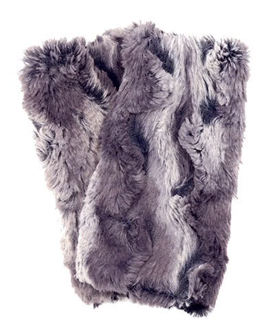 Pandemonium Fingerless Faux Fur Gloves Reversible  Multiple Color Combos Available