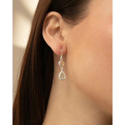 Anna Beck Classic Double Drop Earrings - Gold