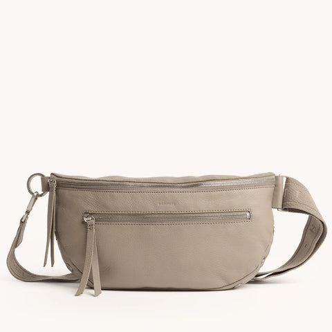 Hammitt Charles Crossbody Large Pewter Pebble/Brushed Silver