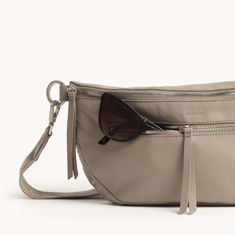 Hammitt Charles Crossbody Large Pewter Pebble/Brushed Silver