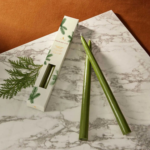 Thymes Frasier Fir 12" Taper Candle Set